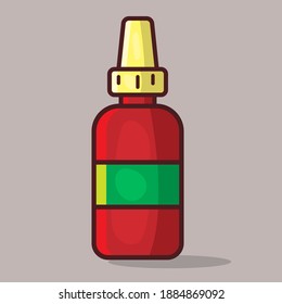eyedropper bottle isolated vector illustration in flat style