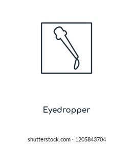 Eyedropper concept line icon. Linear Eyedropper concept outline symbol design. This simple element illustration can be used for web and mobile UI/UX.