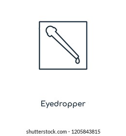 Eyedropper concept line icon. Linear Eyedropper concept outline symbol design. This simple element illustration can be used for web and mobile UI/UX.