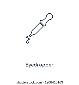 Eyedropper concept line icon. Linear Eyedropper concept outline symbol design. This simple element illustration can be used for web and mobile UI/UX.