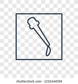 Eyedropper concept vector linear icon isolated on transparent background, Eyedropper concept transparency concept in outline style