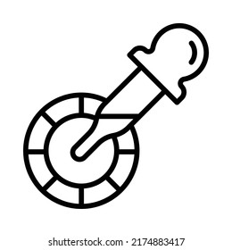 Eyedropper Icon. Line Art Style Design Isolated On White Background