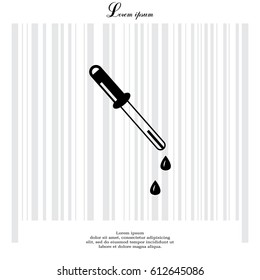 eyedropper icon. vector illustration
