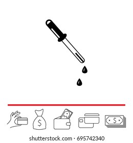 eyedropper icon. vector illustration