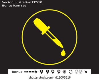 eyedropper icon, vector illustration eps10