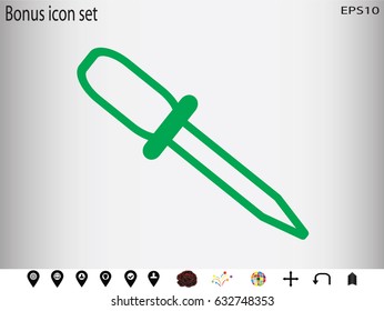 eyedropper icon, vector illustration eps10