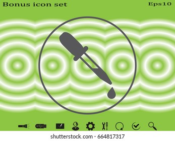 eyedropper icon, vector illustration eps10
