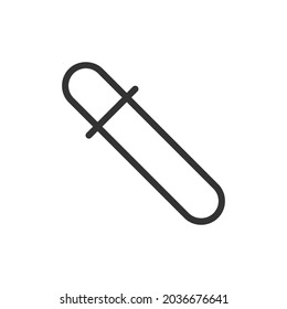 Icono de línea mínima del cuentagotas. Diseño de símbolo de trazo web. Signo de cuentagotas aislado en un fondo blanco. Icono de línea Premium.