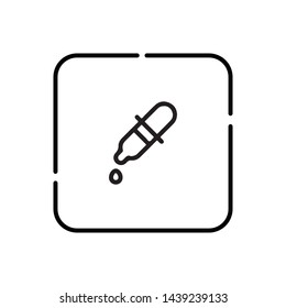 Eyedropper, pipette symbol vector icon