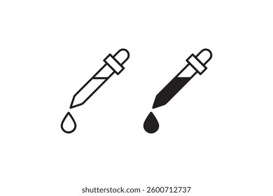 Eyedropper tool icon in black and white Vector