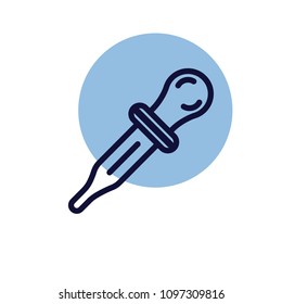 Eyedropper tool, pipette line vector icon