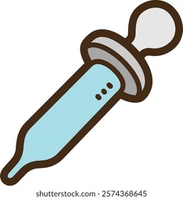 Eyedropper tool vector doodle illustration and graphic