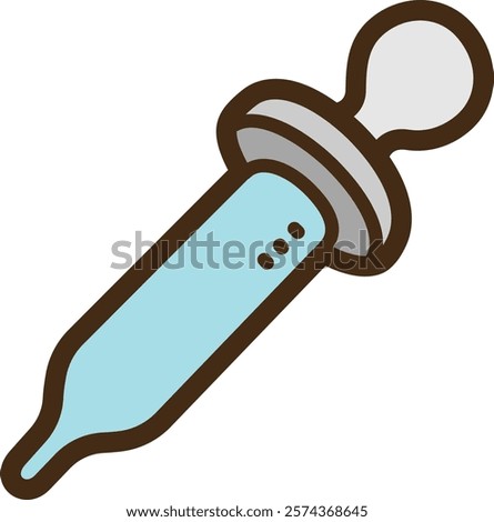 Eyedropper tool vector doodle illustration and graphic