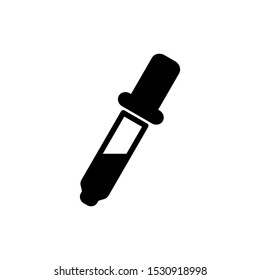 Eyedropper vector flat pictogram illustration isolated on white background.