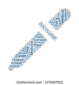 eyedropper word cloud. tag cloud about eyedropper