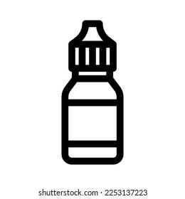 Eyedrops Icon on white background. Linear style sign for mobile concept and web design. Vector Illustration