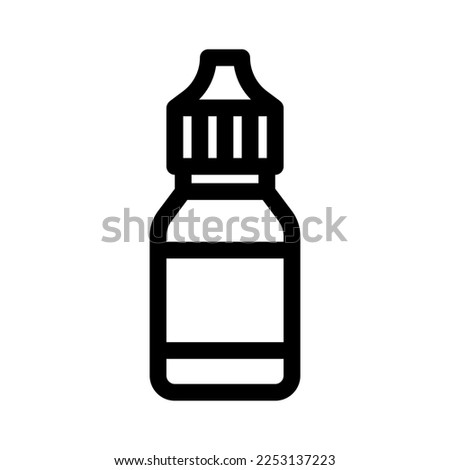Eyedrops Icon on white background. Linear style sign for mobile concept and web design. Vector Illustration
