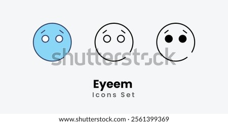 Eyeem Icons thin line and glyph vector icon stock illustration