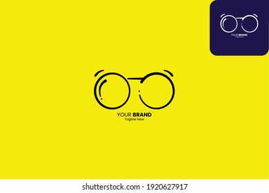 eyeglasess logo, spectacles logo, simple glasses logo easy to remember and can be seen well even from a distance, prefect to your brand fashion or eye services