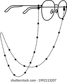 Eyeglass Chains , vector illustration
