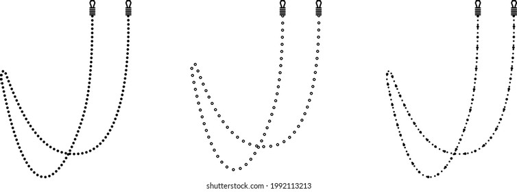 Eyeglass Chains , vector illustration