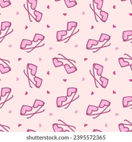  eyeglass cute pink background february 14 heart packaging