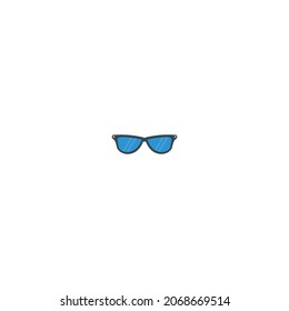 eyeglass flat icon vector, Web interface icon 