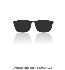 eyeglass icon black. sign design. vector Illustrator. on white background. symbol. Shadow