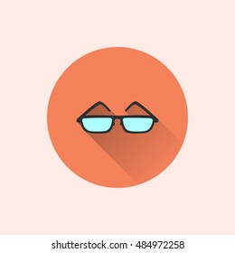 eyeglass icon. flat style