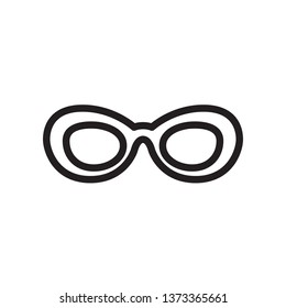 Eyeglass icon in trendy outline style design. Vector graphic illustration. Eyeglass icon for website design, logo, app, and ui. Editable vector stroke. EPS 10.