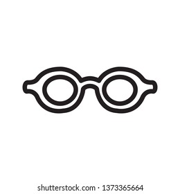 Eyeglass icon in trendy outline style design. Vector graphic illustration. Eyeglass icon for website design, logo, app, and ui. Editable vector stroke. EPS 10.