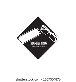 Eyeglass logo vector template illustration