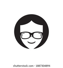 Eyeglass logo vector template illustration