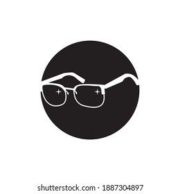 Eyeglass logo vector template illustration