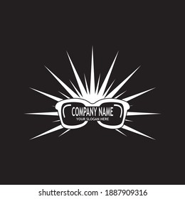 Eyeglass-Logo, Vektorgrafik-Vorlage