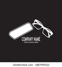 Eyeglass logo vector template illustration