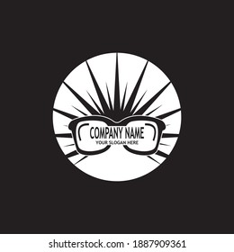Eyeglass logo vector template illustration