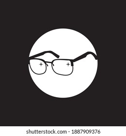 Eyeglass logo vector template illustration