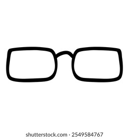 eyeglass, simple vector hand draw doodle
