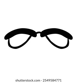 eyeglass, simple vector hand draw doodle
