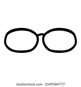 eyeglass, simple vector hand draw doodle
