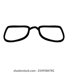 eyeglass, simple vector hand draw doodle
