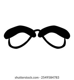 eyeglass, simple vector hand draw doodle
