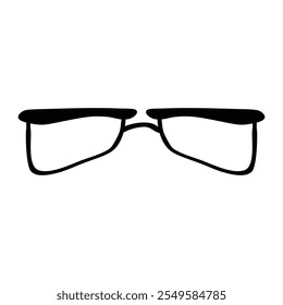 eyeglass, simple vector hand draw doodle
