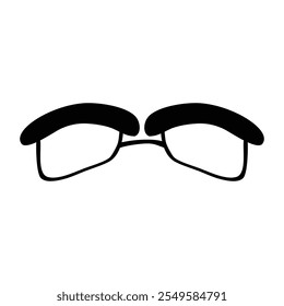 eyeglass, simple vector hand draw doodle
