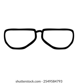 eyeglass, simple vector hand draw doodle
