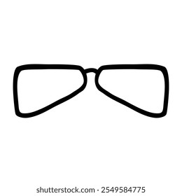 eyeglass, vector hand draw doodle