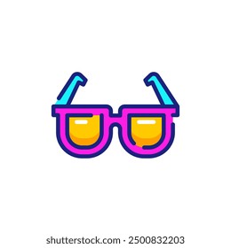 Eyeglass Y2K Vector Icon Illustration