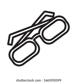 eyeglasses accessory line style icon vector illustration design