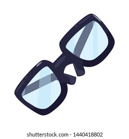 eyeglasses accessory on white background